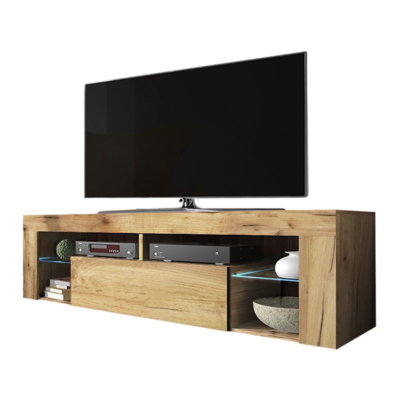 TV laud LED valgustusega Hugo, pruun hind ja info | TV alused | kaup24.ee