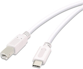 Vivanco kaabel USB-C - USB-B 1,8m, valge (45355) hind ja info | Kaablid ja juhtmed | kaup24.ee