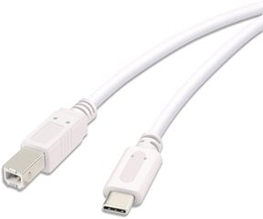 Vivanco kaabel USB-C - USB-B 3m, valge (45356) hind ja info | Kaablid ja juhtmed | kaup24.ee