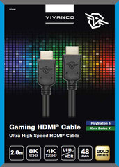 Vivanco kaabel Gaming HDMI - HDMI 2.1 2m (60446) hind ja info | Kaablid ja juhtmed | kaup24.ee