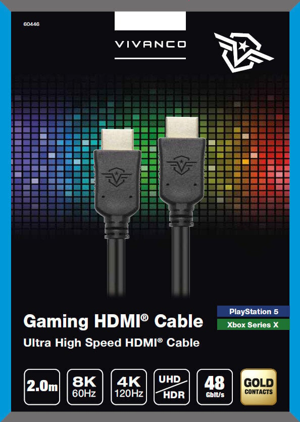 Vivanco kaabel Gaming HDMI - HDMI 2.1 2m (60446) цена и информация | Kaablid ja juhtmed | kaup24.ee