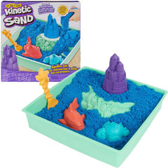 Lossikomplekt Spin Master Kinetic Sand plastikust sinine + vormide kandik hind ja info | Kunstitarbed, voolimise tarvikud | kaup24.ee