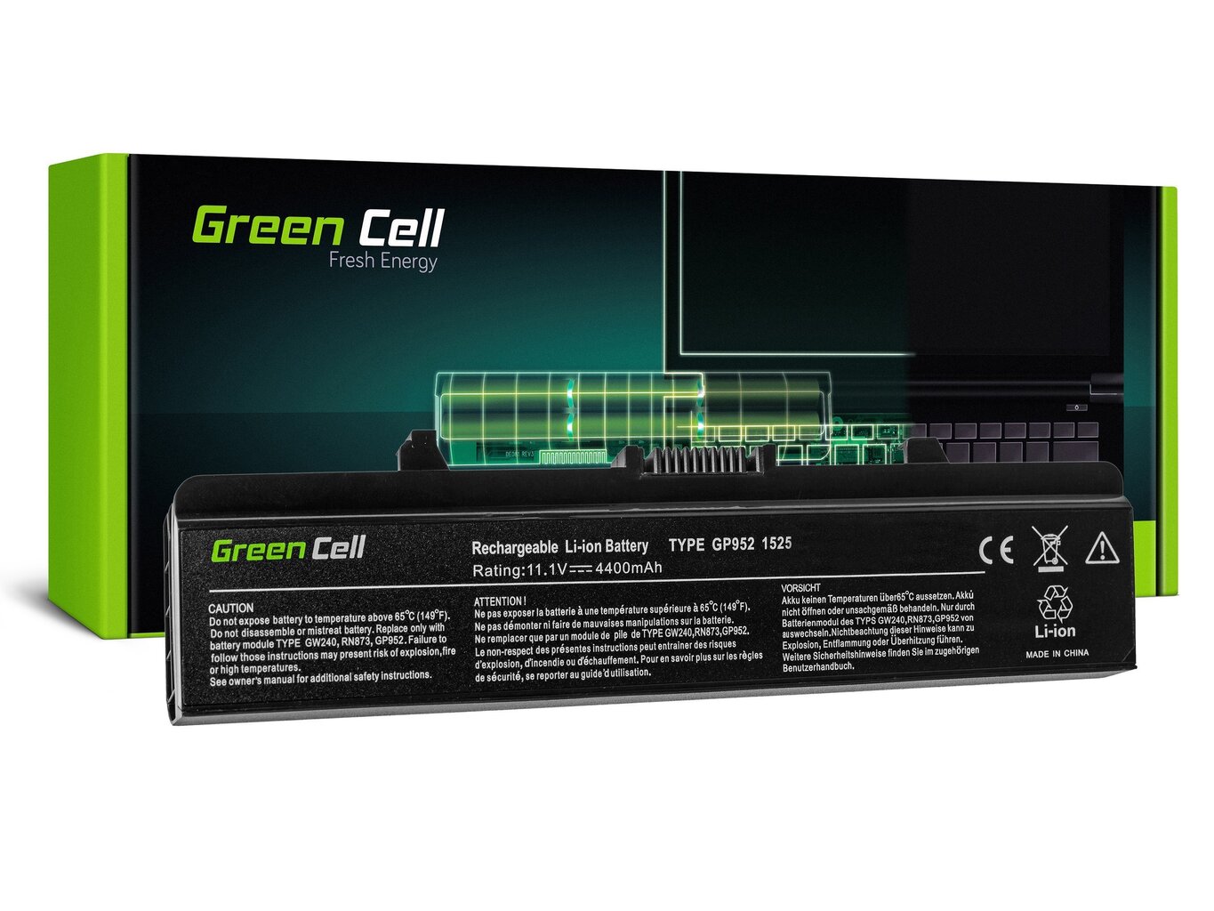 Sülearvuti aku Green Cell Laptop Battery for Dell Inspiron 1525 1526 1545 1546 PP29L PP41L Vostro 500 hind ja info | Sülearvuti akud | kaup24.ee