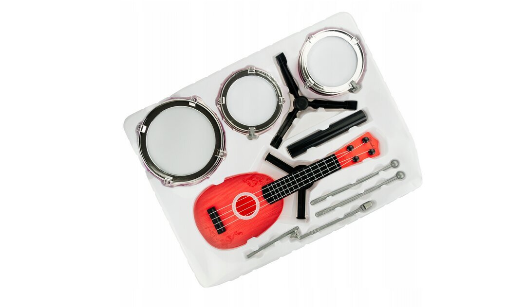 Pillikomplekt: trummid + ukulele Martom, TG55528, 2 tk цена и информация | Arendavad mänguasjad | kaup24.ee