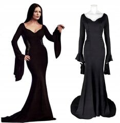 Morticia Addams maskeering, kleit M hind ja info | Karnevali kostüümid | kaup24.ee