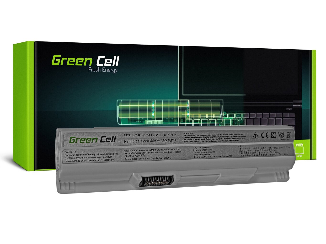 Sülearvuti aku Green Cell Laptop Battery for MSI CR650 CX650 FX600 GE60 GE70 hind ja info | Sülearvuti akud | kaup24.ee