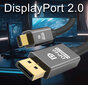 Reagle mini DisplayPort Ultra DP 2.0 8K 4K 240Hz 1M kaabel цена и информация | Lisatarvikud korpustele | kaup24.ee
