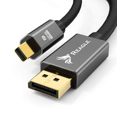 Reagle mini DisplayPort Ultra DP 2.0 8K 4K 240Hz 1.5M kaabel hind ja info | Lisatarvikud korpustele | kaup24.ee