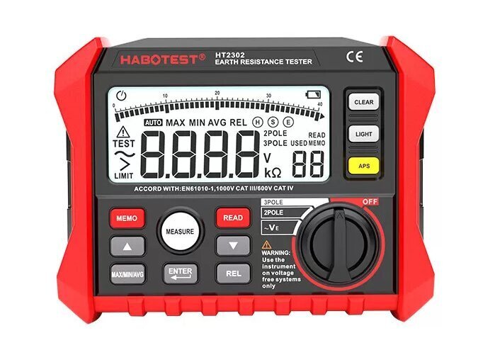 Digitaalne maandustakistuse tester Habotest HT2302 hind ja info | Käsitööriistad | kaup24.ee