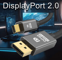 Reagle, Mini DisplayPort 2.0 - DisplayPort 2.0, 2 m hind ja info | Kaablid ja juhtmed | kaup24.ee