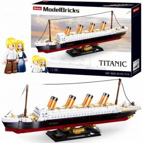 Laev Titanic Slubani klotsidest, 481 elementi + figuurid цена и информация | Klotsid ja konstruktorid | kaup24.ee