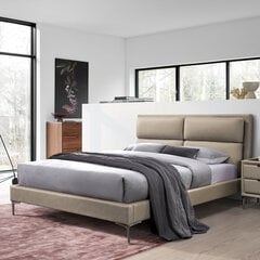 Кровать ЛЕНА с матрасом HARMONY DUO 160x200 см, бежевый цена и информация | Кровати | kaup24.ee
