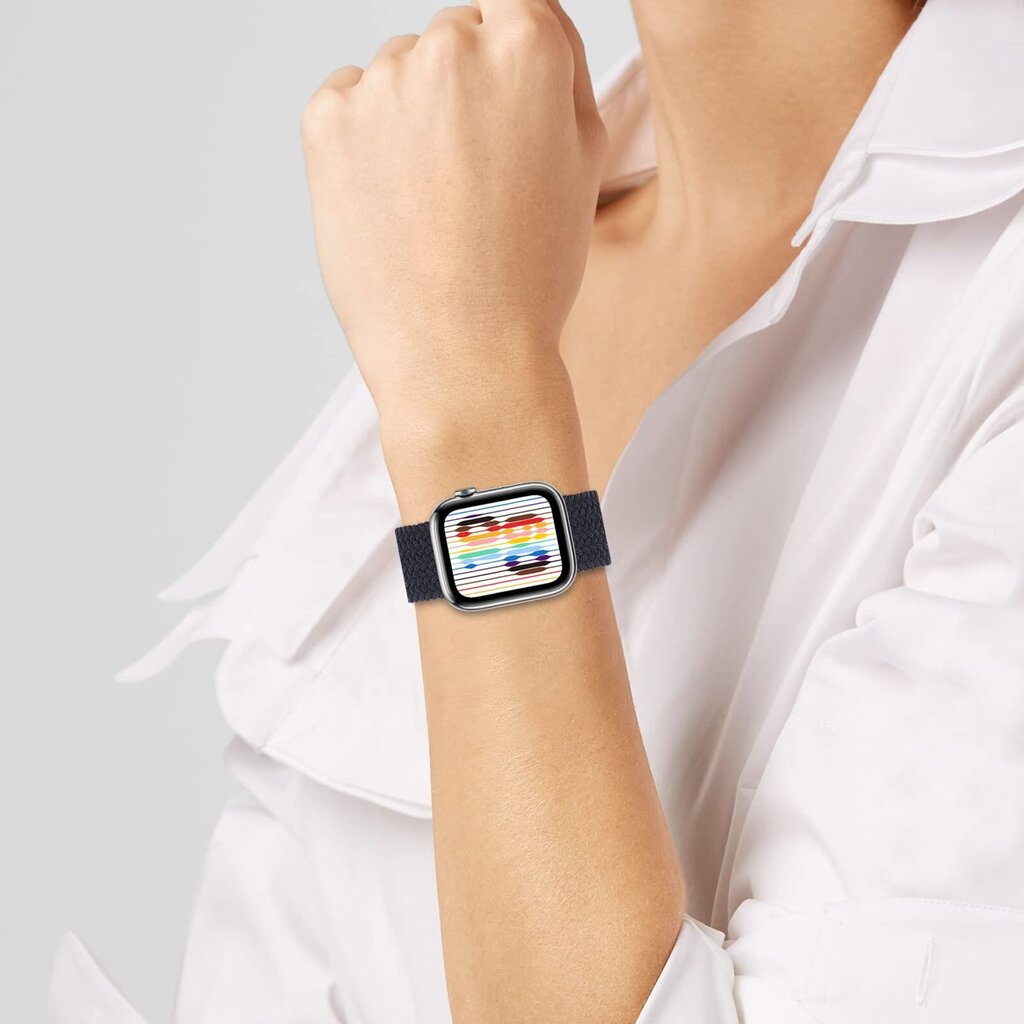 Kellarihm IWatch Band, must hind ja info | Nutikellade ja nutivõrude tarvikud | kaup24.ee