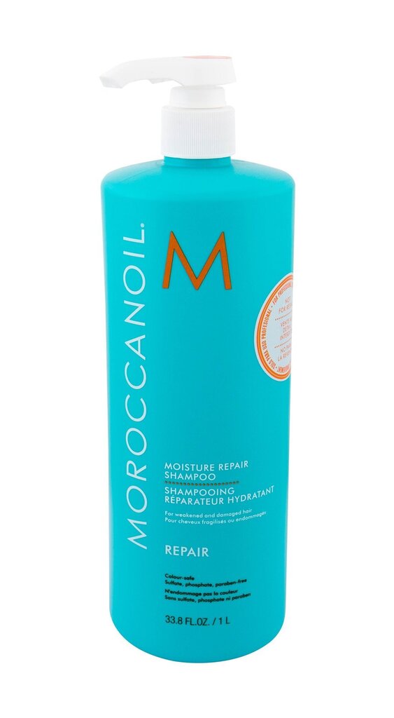 Niisutav šampoon Moroccanoil Moisture Repair 1000 ml цена и информация | Šampoonid | kaup24.ee