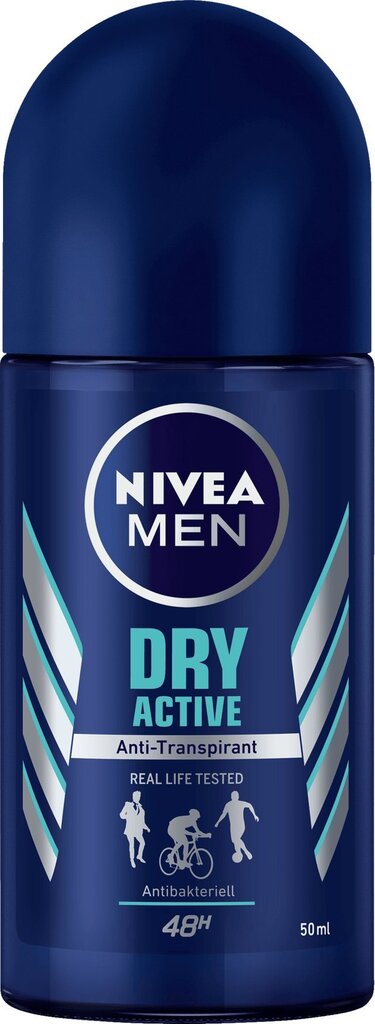 Rulldeodorant meestele Nivea Dry Active 50 ml цена и информация | Deodorandid | kaup24.ee