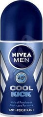 Rulldeodorant meestele Nivea Cool Kick 50 ml hind ja info | Deodorandid | kaup24.ee