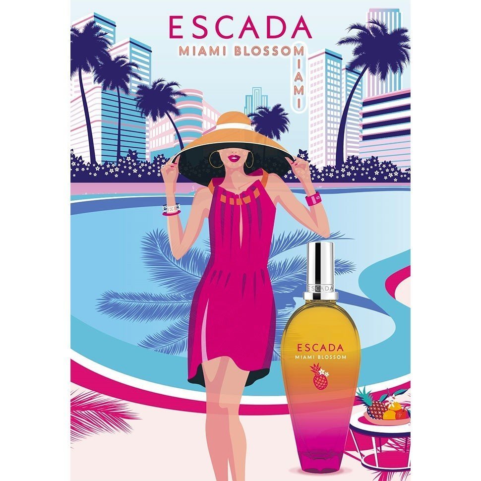 Tualettvesi Escada Miami Blossom EDT naistele 100 ml цена и информация | Naiste parfüümid | kaup24.ee