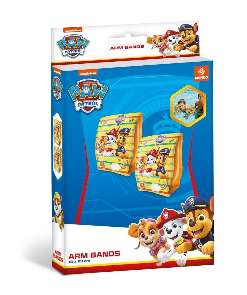 Ujumiskätised Paw Patrol, 15x23 cm, oranž hind ja info | Täispuhutavad veemänguasjad ja ujumistarbed | kaup24.ee