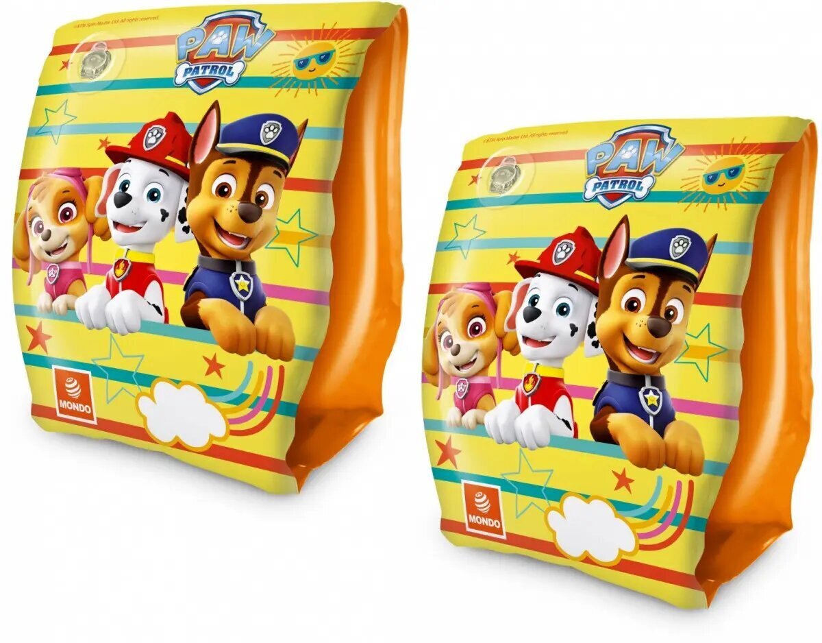 Ujumiskätised Paw Patrol, 15x23 cm, oranž hind ja info | Täispuhutavad veemänguasjad ja ujumistarbed | kaup24.ee