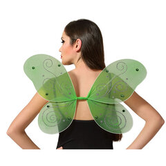 Крылья бабочки 48 X 37 cm Зеленый полиэстер цена и информация | Карнавальные костюмы | kaup24.ee
