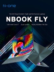 Sülearvuti N-one Book Fly Intel Core i7-10870H, 16 GB DDR4 1TB SSD Windows 11Pro цена и информация | Ноутбуки | kaup24.ee