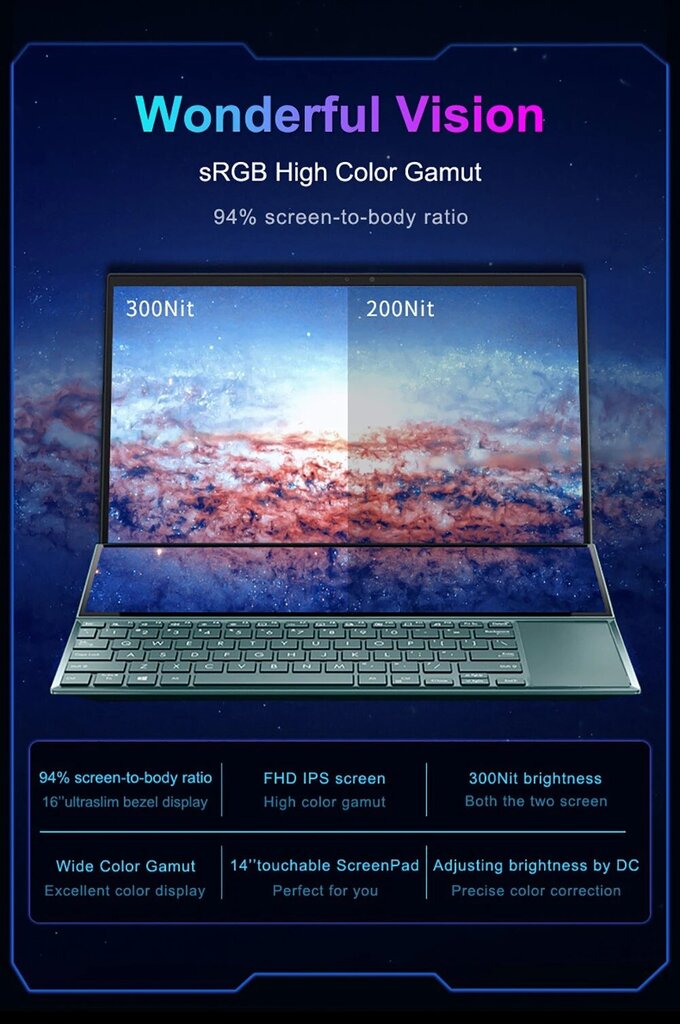 Sülearvuti N-one Book Fly Intel Core i7-10870H, 16 GB DDR4 1TB SSD Windows 11Pro hind ja info | Sülearvutid | kaup24.ee