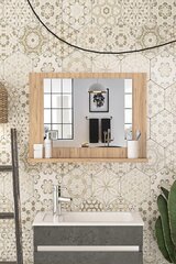 Декоративное зеркало Asir, 60х60 см, коричневый цена и информация | Зеркала | kaup24.ee