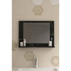 Декоративное зеркало Asir, 60x60 см, черный цена и информация | Зеркала | kaup24.ee