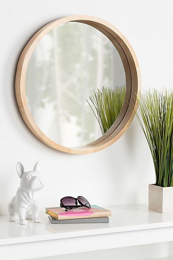 Dekoratiivne peegel, Asir, 60x60 cm, beež цена и информация | Peeglid | kaup24.ee