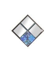 Dekoratiivne peegel, Asir, 60x45 cm, pruun/sinine hind ja info | Peeglid | kaup24.ee