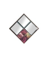 Dekoratiivne peegel, Asir, 45x45 cm, pruun/roosa hind ja info | Peeglid | kaup24.ee