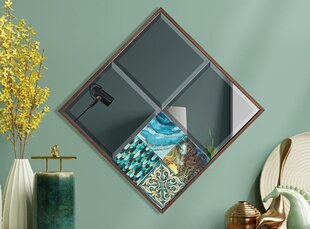 Dekoratiivne peegel, Asir, pruun/sinine цена и информация | Зеркала | kaup24.ee