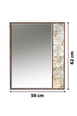 Dekoratiivne peegel, Asir, 50x62 cm, pruun/beež hind ja info | Peeglid | kaup24.ee