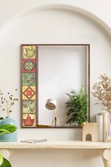 Декоративное зеркало Asir, 50x62 см, коричневый/оранжевый цена и информация | Зеркала | kaup24.ee