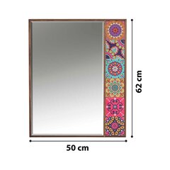 Декоративное зеркало Asir, 50x100 см, коричневый/розовый цена и информация | Зеркала | kaup24.ee