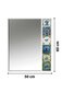 Dekoratiivne peegel, Asir, 50x62 cm, valge/sinine цена и информация | Peeglid | kaup24.ee