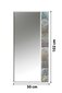 Dekoratiivne peegel, Asir, 50x102 cm, valge/beež hind ja info | Peeglid | kaup24.ee