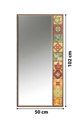 Dekoratiivne peegel, Asir, 50x102 cm, pruun/oranž hind ja info | Peeglid | kaup24.ee