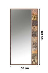 Dekoratiivne peegel, Asir, 50x102 cm, pruun/oranž цена и информация | Зеркала | kaup24.ee