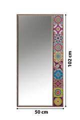 Dekoratiivne peegel, Asir, 50x148 cm, pruun/roosa цена и информация | Зеркала | kaup24.ee