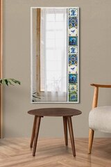 Декоративное зеркало Asir, 50x102 см, белый/синий цена и информация | Подвесные зеркала | kaup24.ee