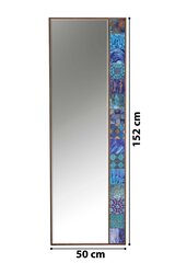 Dekoratiivne peegel, Asir, 50x152 cm, pruun/sinine цена и информация | Зеркала | kaup24.ee