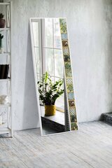 Декоративное зеркало Asir, 50x152 см, белый/зеленый цена и информация | Зеркальца | kaup24.ee