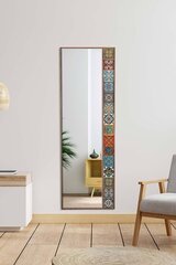 Декоративное зеркало Asir, 50x148 см, коричневый/оранжевый цена и информация | Подвесные зеркала | kaup24.ee