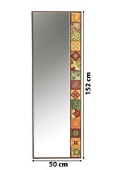 Dekoratiivne peegel Asir, 50x152 cm, pruun/oranž цена и информация | Зеркала | kaup24.ee