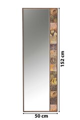 Декоративное зеркало Asir, 50х152 см, коричневый цена и информация | Зеркала | kaup24.ee