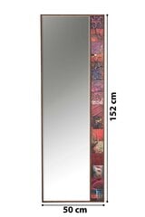 Dekoratiivne peegel Asir, 50x152 cm, pruun/roosa hind ja info | Peeglid | kaup24.ee