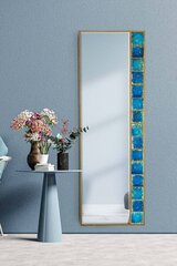 Декоративное зеркало Asir, 50х148 см, коричневый/синий цена и информация | Подвесные зеркала | kaup24.ee