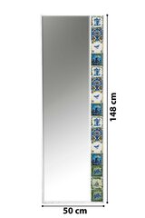 Декоративное зеркало Asir, 50x152см, белый/синий цена и информация | Подвесные зеркала | kaup24.ee