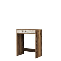 Макияжный столик Asir, 70x40x84,7 см, коричневый/белый/мрамор цена и информация | Туалетные столики | kaup24.ee